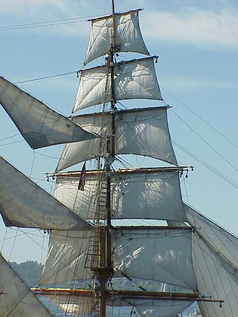    Sails, detail, Europa     Tall Ships Festival     Seattle